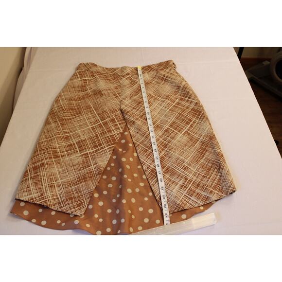 Marni Envelope Hem Skirt Plaid Polka Dot Designer Mod Vintage Power Skirt Read - Picture 6 of 9